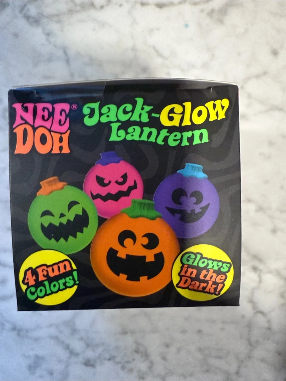 NeeDoh Jack-Glow Lantern Kids Toy - Orange Glow
